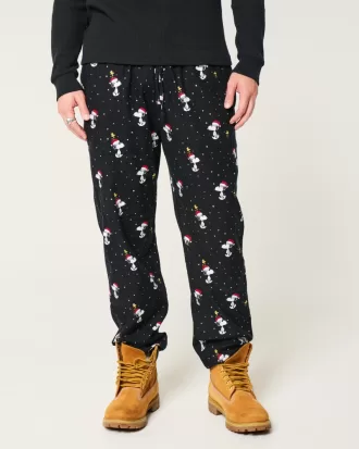 24/7 Snoopy Graphic Flannel Pajama Pants,24/7 Snoopy Graphic Flannel Pajama Pants