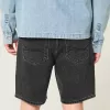 Above-the-Knee Loose Denim Shorts,Above-the-Knee Loose Denim Shorts