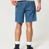 Above-the-Knee Loose Denim Shorts,Above-the-Knee Loose Denim Shorts