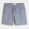 Above-the-Knee Twill Pull-On Shorts,Above-the-Knee Twill Pull-On Shorts
