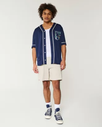 Above-the-Knee Twill Pull-On Shorts,Above-the-Knee Twill Pull-On Shorts