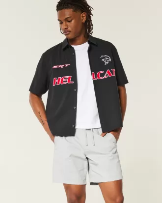 Above-the-Knee Twill Pull-On Shorts,Above-the-Knee Twill Pull-On Shorts