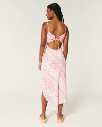 Asymmetrical Crepe Open-Back Midi Slip Dress,Asymmetrical Crepe Open-Back Midi Slip Dress Asymmetrical Crepe Open-Back Midi Slip Dress,Asymmetrical Crepe Open-Back Midi Slip Dress