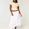 Asymmetrical Hem Maxi Skirt,Asymmetrical Hem Maxi Skirt