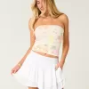 Asymmetrical Hem Tiered Mini Skort,Asymmetrical Hem Tiered Mini Skort