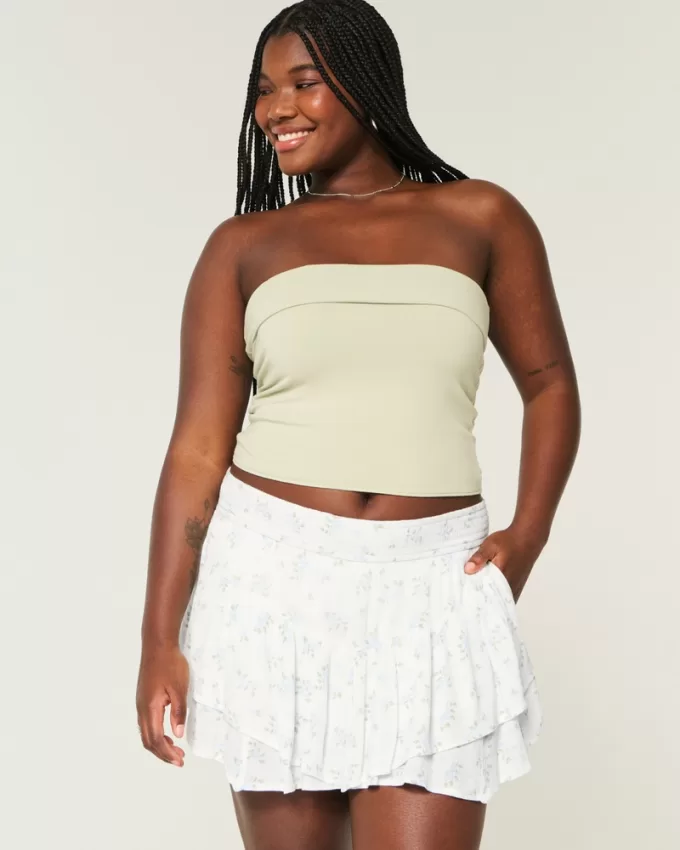 Asymmetrical Hem Tiered Mini Skort,Asymmetrical Hem Tiered Mini Skort Asymmetrical Hem Tiered Mini Skort,Asymmetrical Hem Tiered Mini Skort