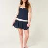 Asymmetrical Hem Tiered Mini Skort,Asymmetrical Hem Tiered Mini Skort