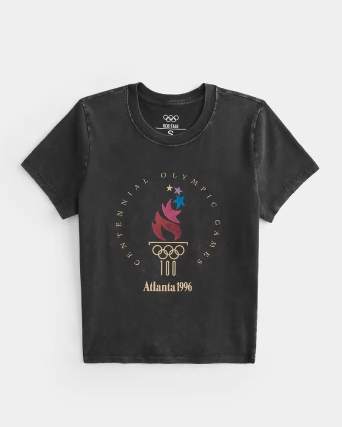 Atlanta 1996 Olympic Games Graphic Baby Tee,Atlanta 1996 Olympic Games Graphic Baby Tee