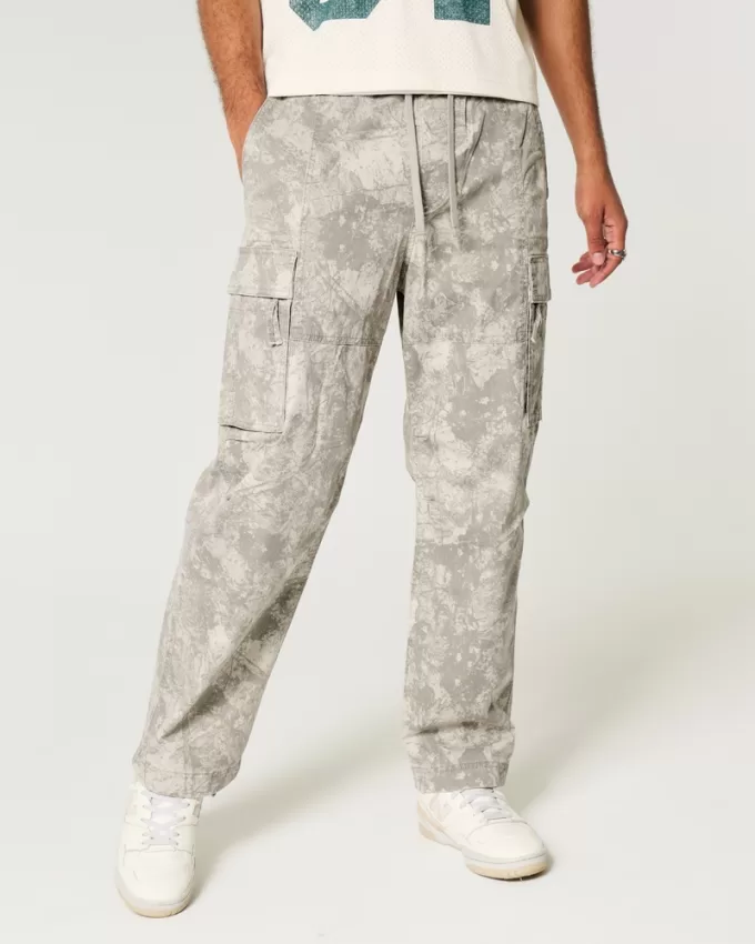 Baggy Camo Cargo Pull-On Pants,Baggy Camo Cargo Pull-On Pants