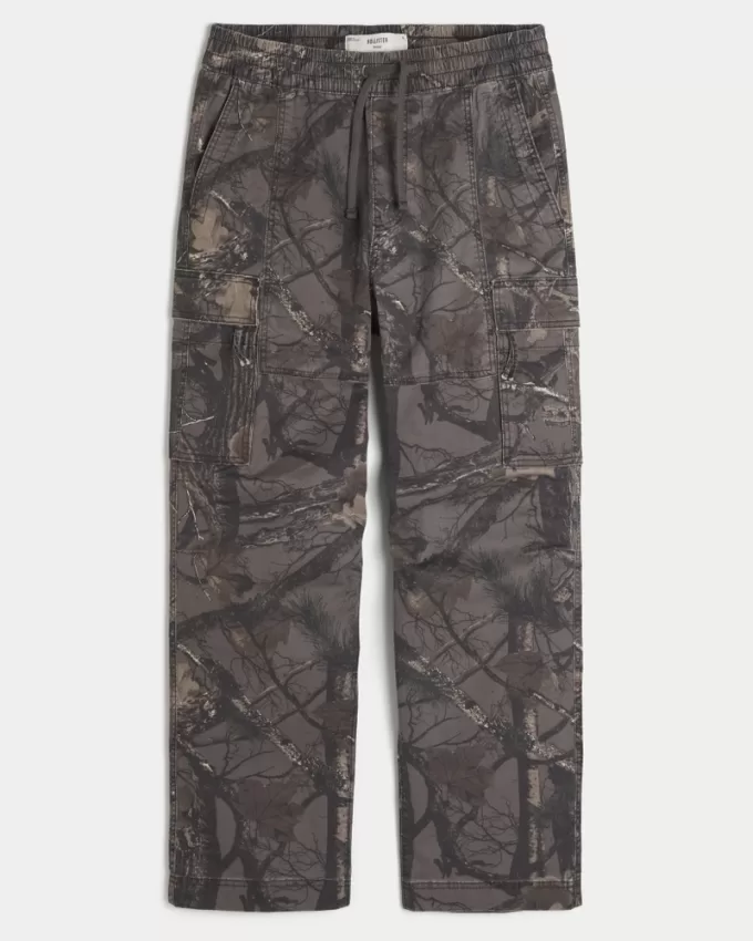 Baggy Camo Cargo Pull-On Pants,Baggy Camo Cargo Pull-On Pants