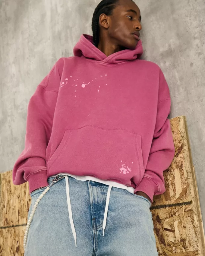 Baggy Cinch Paint Splatter Hoodie,Baggy Cinch Paint Splatter Hoodie