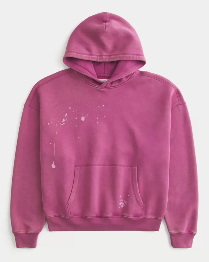 Baggy Cinch Paint Splatter Hoodie,Baggy Cinch Paint Splatter Hoodie