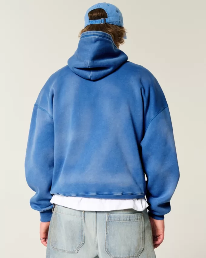 Baggy Cinch Washed Forest Hills Graphic Hoodie,Baggy Cinch Washed Forest Hills Graphic Hoodie