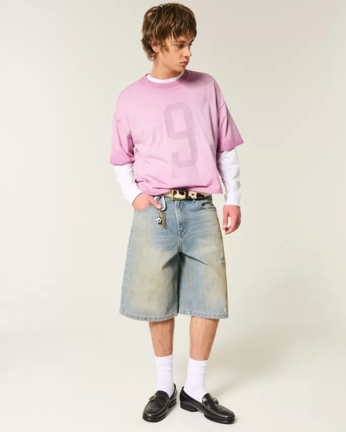 Baggy Crop Number Graphic Tee,Baggy Crop Number Graphic Tee