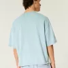 Baggy Crop Wash Effect Crew T-Shirt,Baggy Crop Wash Effect Crew T-Shirt