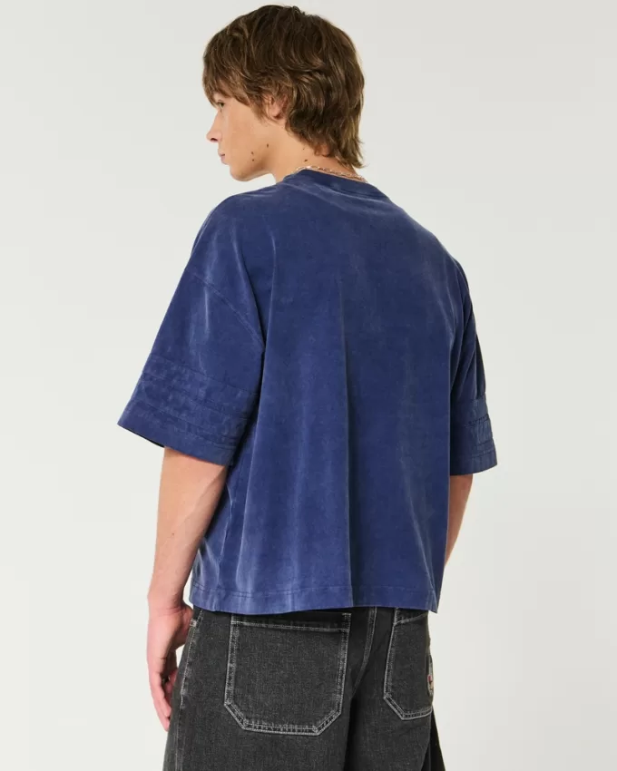 Baggy Heavyweight Crop Football T-Shirt,Baggy Heavyweight Crop Football T-Shirt