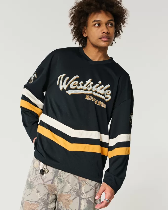 Baggy Westside Mustangs Graphic Hockey Jersey,Baggy Westside Mustangs Graphic Hockey Jersey Baggy Westside Mustangs Graphic Hockey Jersey,Baggy Westside Mustangs Graphic Hockey Jersey