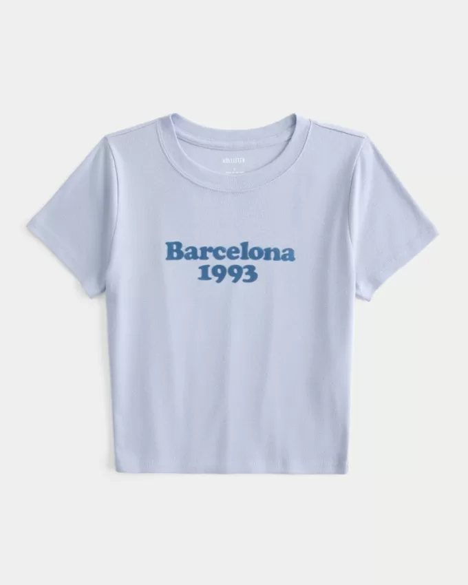 Barcelona 1993 Graphic Baby Tee,Barcelona 1993 Graphic Baby Tee Barcelona 1993 Graphic Baby Tee,Barcelona 1993 Graphic Baby Tee