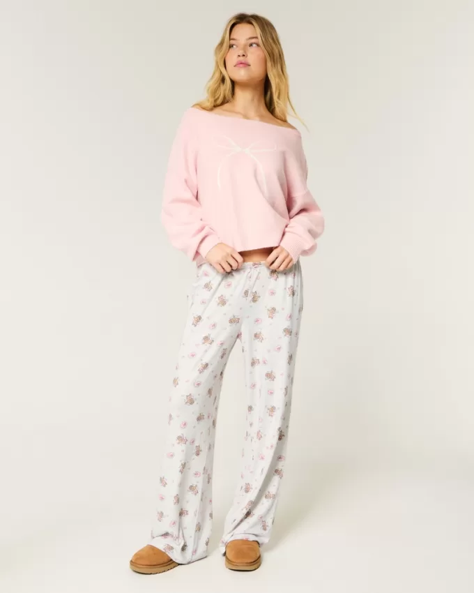 Bear Graphic Pajama Pants,Bear Graphic Pajama Pants Bear Graphic Pajama Pants,Bear Graphic Pajama Pants