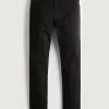 Black No Fade Slim Straight Jeans,Black No Fade Slim Straight Jeans