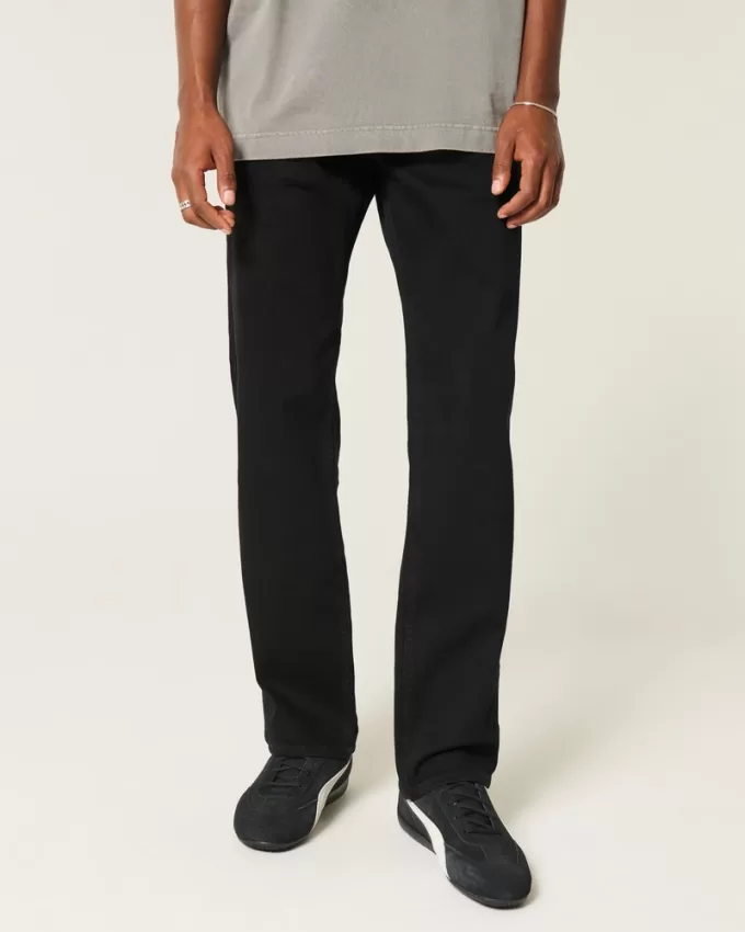 Black No Fade Straight Jeans,Black No Fade Straight Jeans