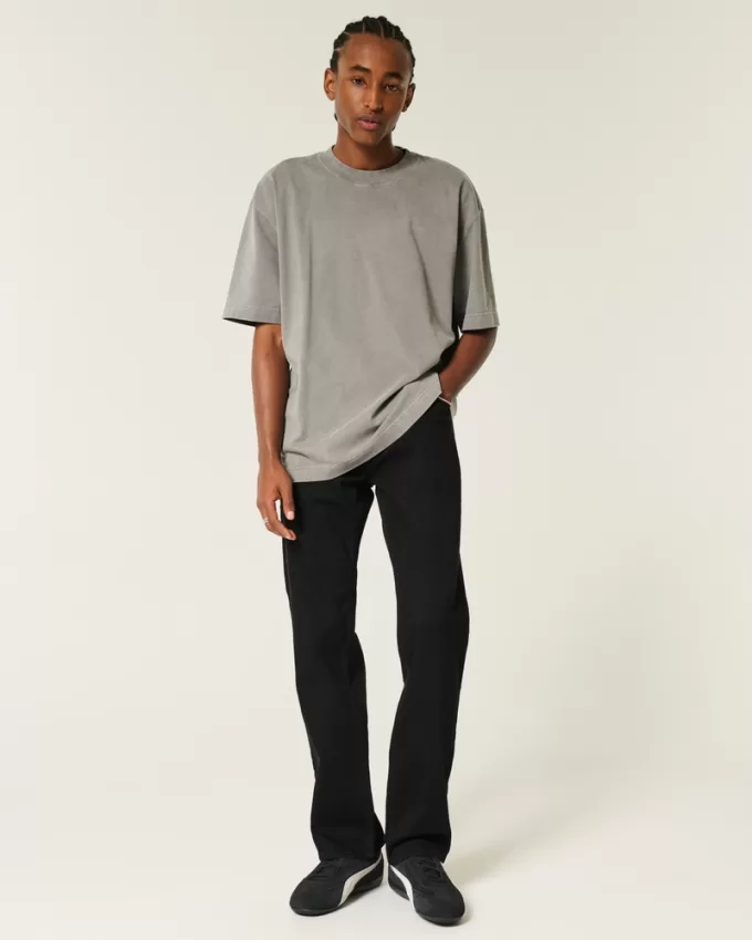 Black No Fade Straight Jeans,Black No Fade Straight Jeans