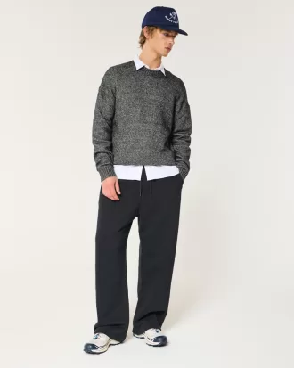 Boxy Airspun Knit Crew Sweater,Boxy Airspun Knit Crew Sweater