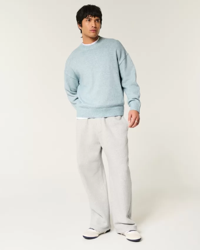 Boxy Airspun Knit Crew Sweater,Boxy Airspun Knit Crew Sweater
