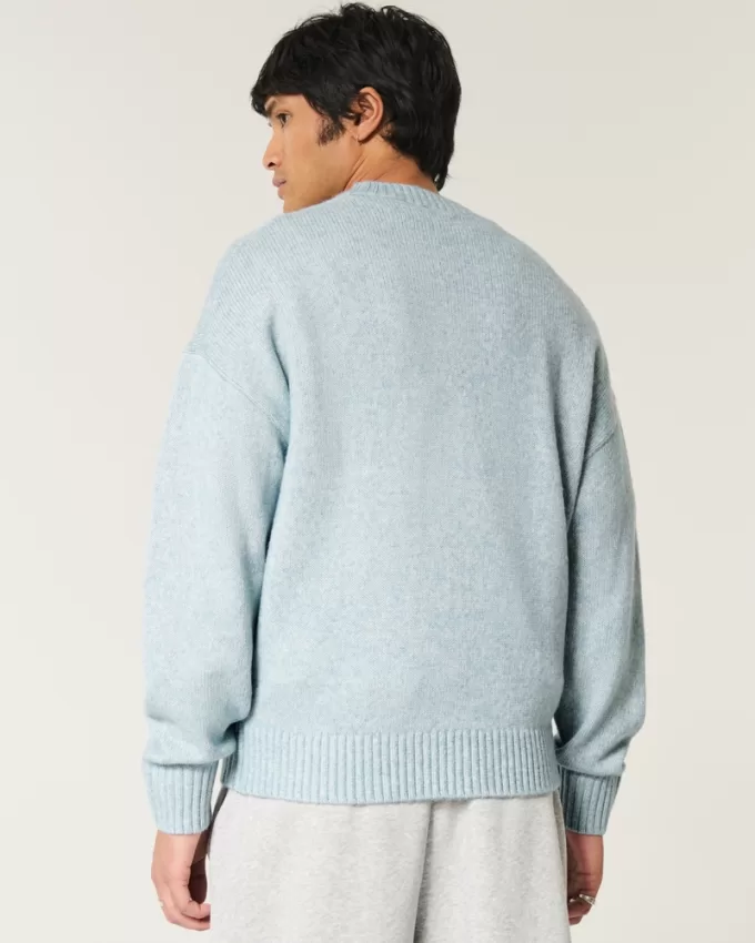 Boxy Airspun Knit Crew Sweater,Boxy Airspun Knit Crew Sweater