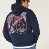 Boxy Auburn University Tigers Graphic Hoodie,Boxy Auburn University Tigers Graphic Hoodie