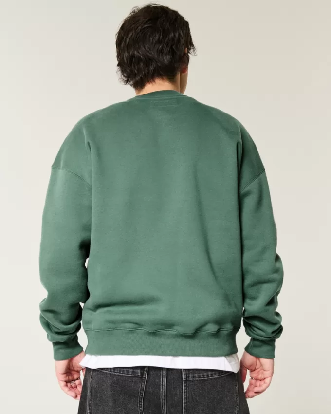 Boxy Augusta Golf Graphic Crew Sweatshirt,Boxy Augusta Golf Graphic Crew Sweatshirt