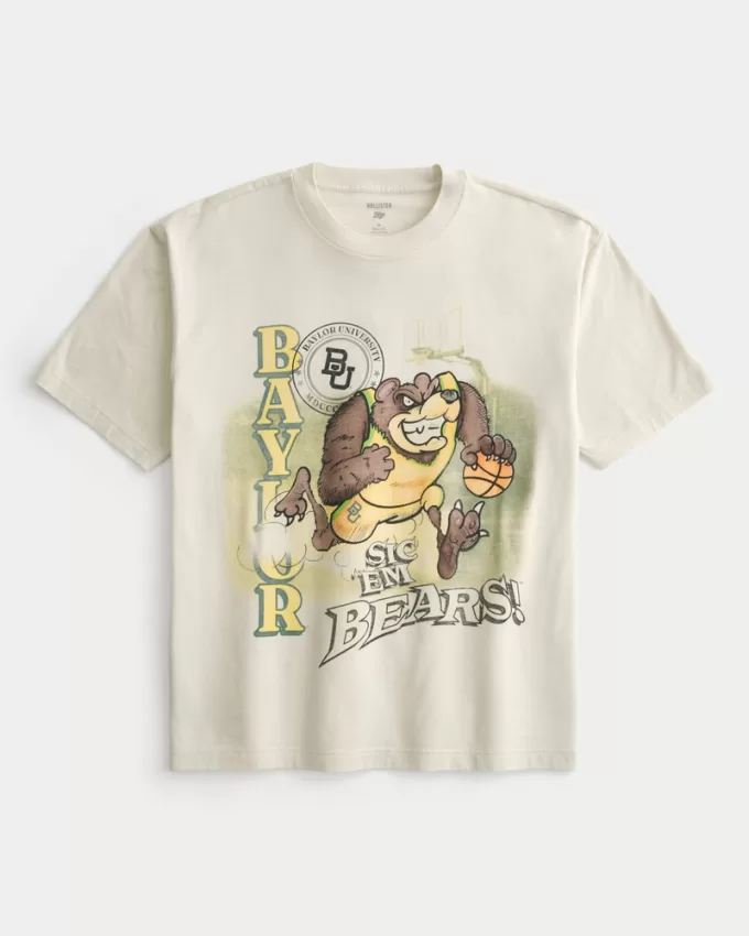 Boxy Baylor University Bears Graphic Tee,Boxy Baylor University Bears Graphic Tee