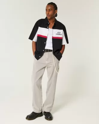 Boxy Chevrolet Graphic Workwear Shirt,Boxy Chevrolet Graphic Workwear Shirt