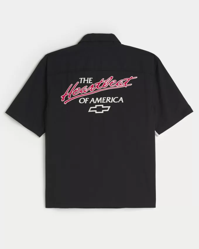 Boxy Chevrolet Graphic Workwear Shirt,Boxy Chevrolet Graphic Workwear Shirt