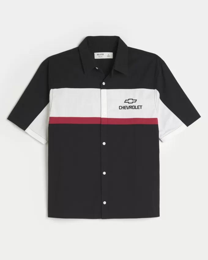 Boxy Chevrolet Graphic Workwear Shirt,Boxy Chevrolet Graphic Workwear Shirt