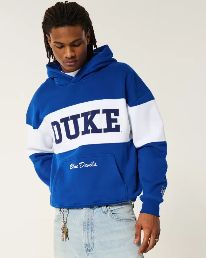 Boxy Duke Blue Devils Graphic Hoodie,Boxy Duke Blue Devils Graphic Hoodie