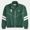 Boxy Fleece Logo Track Jacket,Boxy Fleece Logo Track Jacket