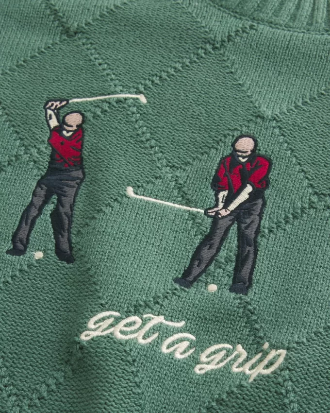 Boxy Golf Graphic Crew Sweater,Boxy Golf Graphic Crew Sweater Boxy Golf Graphic Crew Sweater,Boxy Golf Graphic Crew Sweater