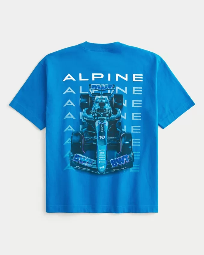 Boxy Heavyweight BWT Alpine F1 Team Graphic Tee,Boxy Heavyweight BWT Alpine F1 Team Graphic Tee