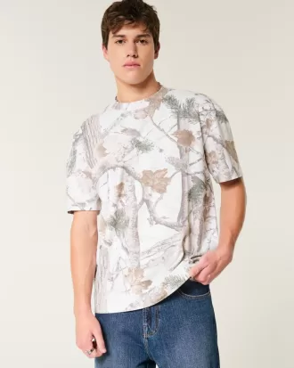 Boxy Heavyweight Camo Crew T-Shirt,Boxy Heavyweight Camo Crew T-Shirt