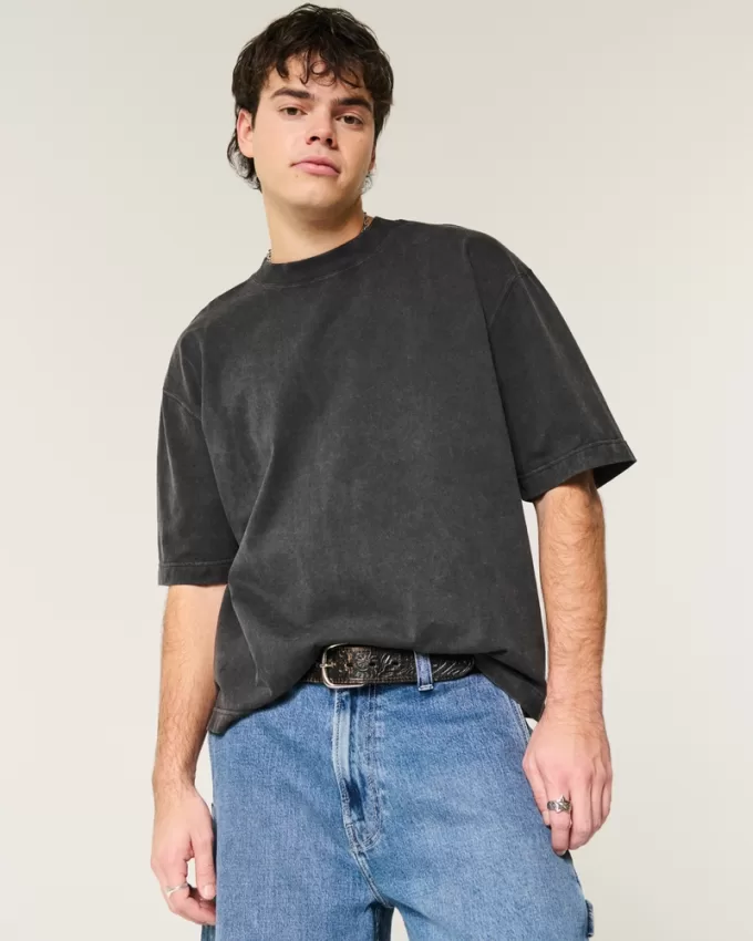 Boxy Heavyweight Crop Crew T-Shirt,Boxy Heavyweight Crop Crew T-Shirt Boxy Heavyweight Crop Crew T-Shirt,Boxy Heavyweight Crop Crew T-Shirt