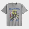 Boxy Heavyweight Honda Racing Graphic Tee,Boxy Heavyweight Honda Racing Graphic Tee