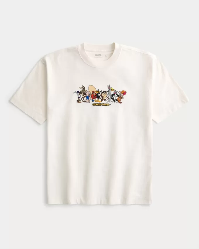 Boxy Heavyweight Looney Tunes Graphic Tee,Boxy Heavyweight Looney Tunes Graphic Tee