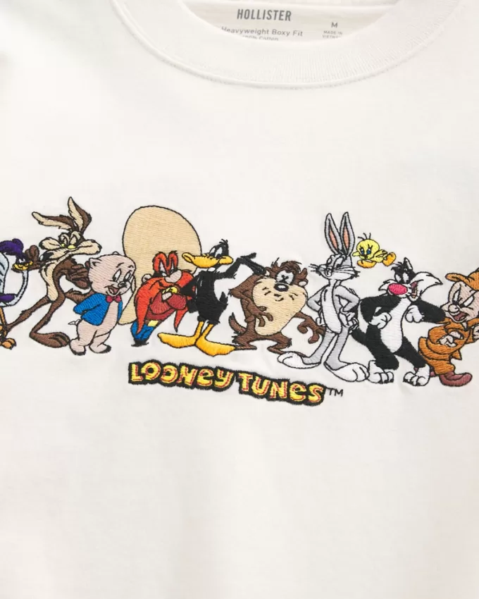 Boxy Heavyweight Looney Tunes Graphic Tee,Boxy Heavyweight Looney Tunes Graphic Tee
