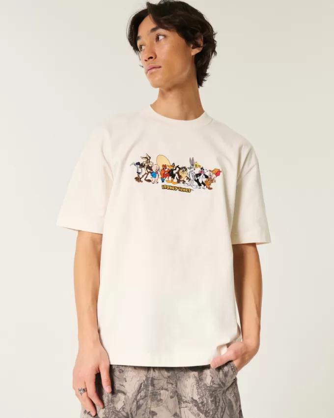 Boxy Heavyweight Looney Tunes Graphic Tee,Boxy Heavyweight Looney Tunes Graphic Tee