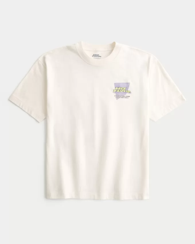 Boxy Heavyweight No Fear Graphic Tee,Boxy Heavyweight No Fear Graphic Tee