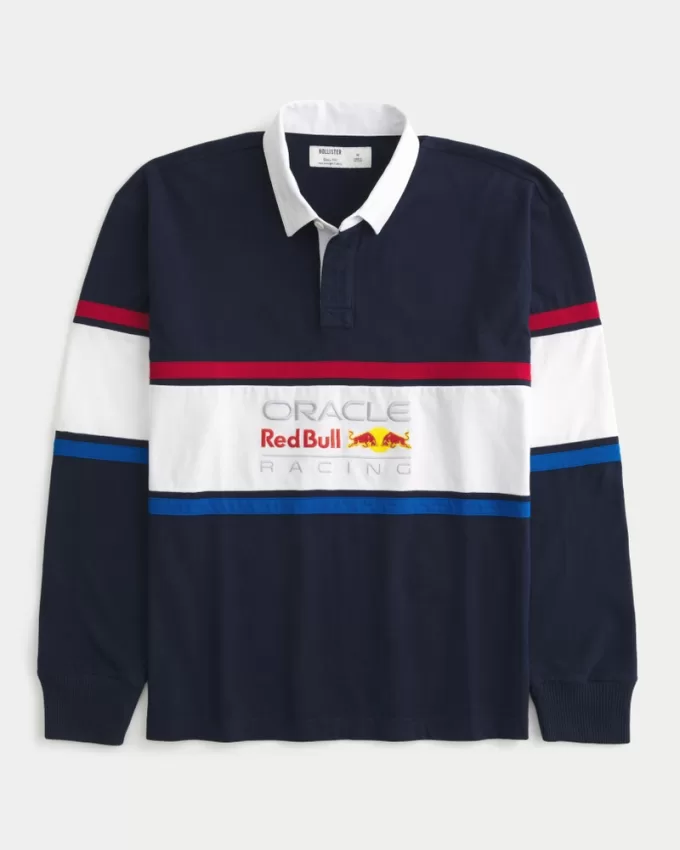 Boxy Heavyweight Oracle Red Bull Racing Graphic Rugby Polo,Boxy Heavyweight Oracle Red Bull Racing Graphic Rugby Polo