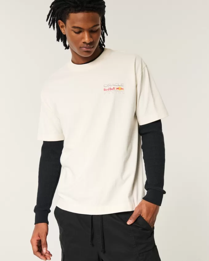 Boxy Heavyweight Oracle Red Bull Racing Graphic Tee,Boxy Heavyweight Oracle Red Bull Racing Graphic Tee