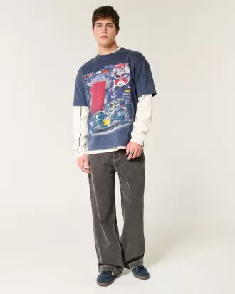 Boxy Heavyweight Oracle Red Bull Racing Graphic Tee,Boxy Heavyweight Oracle Red Bull Racing Graphic Tee