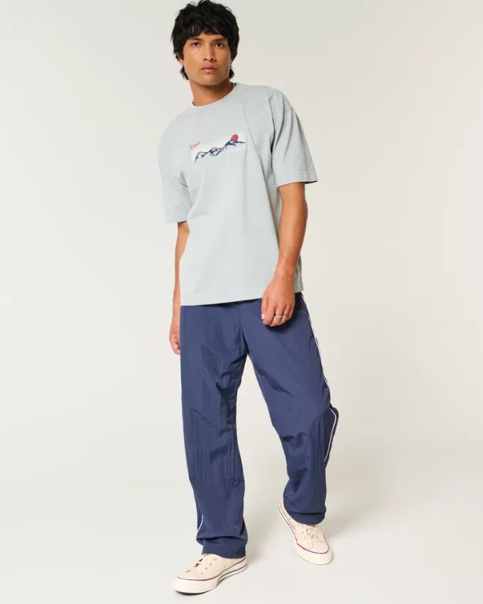 Boxy Heavyweight Park City Utah Graphic Tee,Boxy Heavyweight Park City Utah Graphic Tee